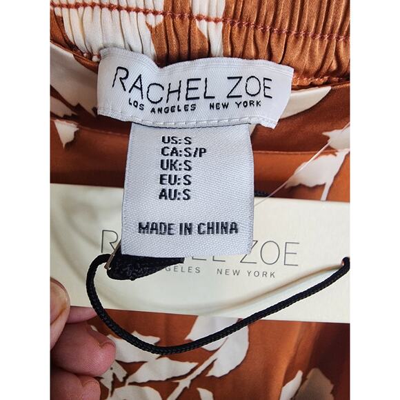 Rachel Zoe Camel Floral Wrap Skirt, NWT, Small - Picture 6 of 7